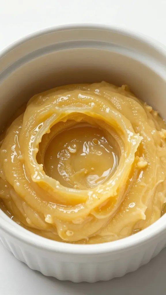 medium-heat rub in white ramekin, overhead closeup