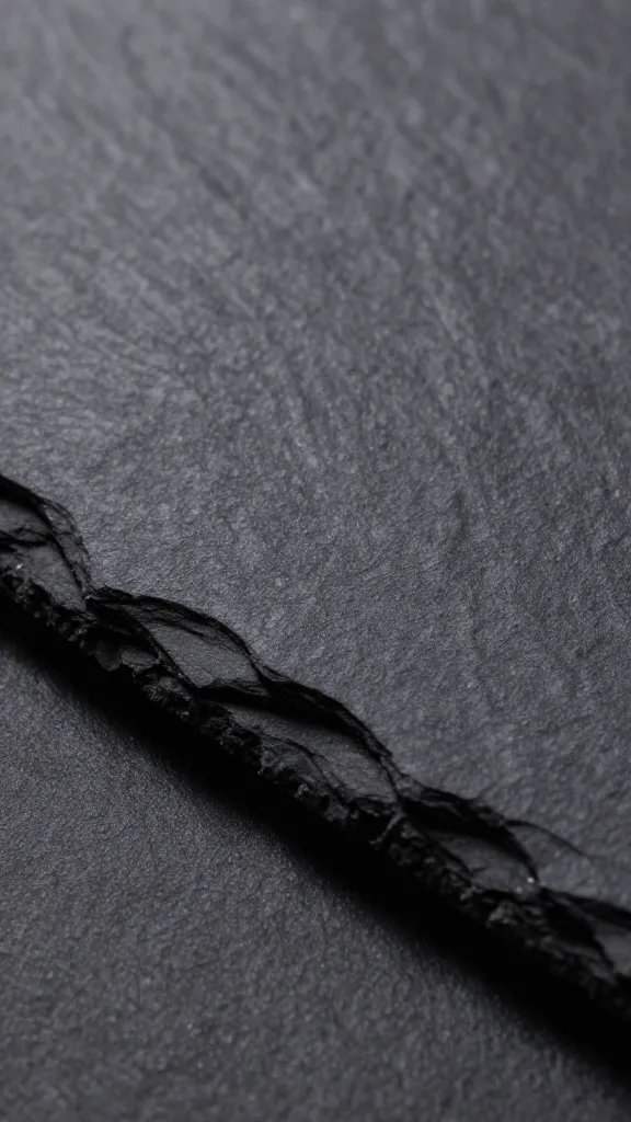 mild rub blend on black slate, tight macro texture
