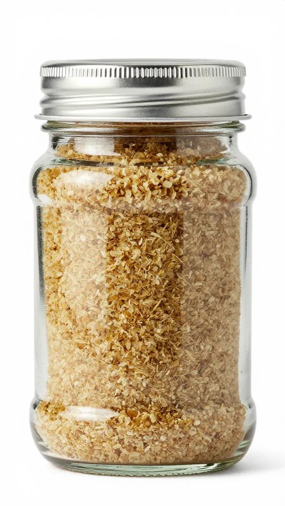 glass jar of rib rub with tight-sealed lid