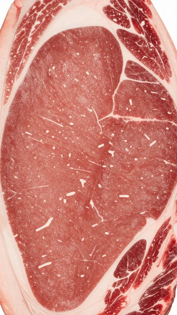 raw brisket flat, minimal rub applied, extreme closeup