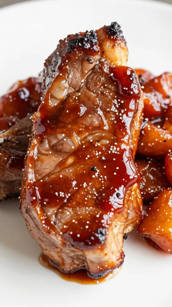 Pork tenderloin medallion with sticky huli huli sheen