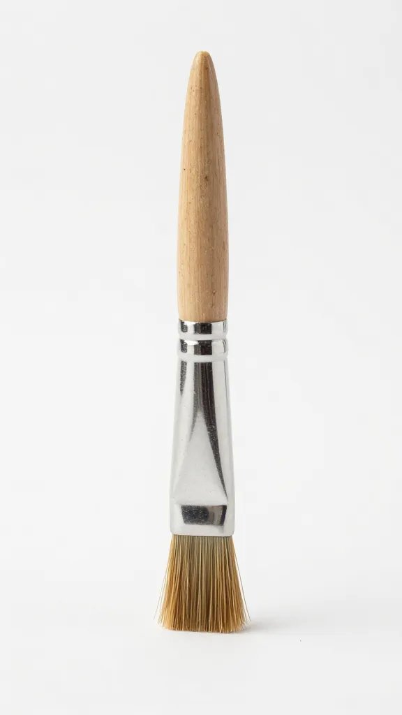 single basting brush loaded with thin peppery mop