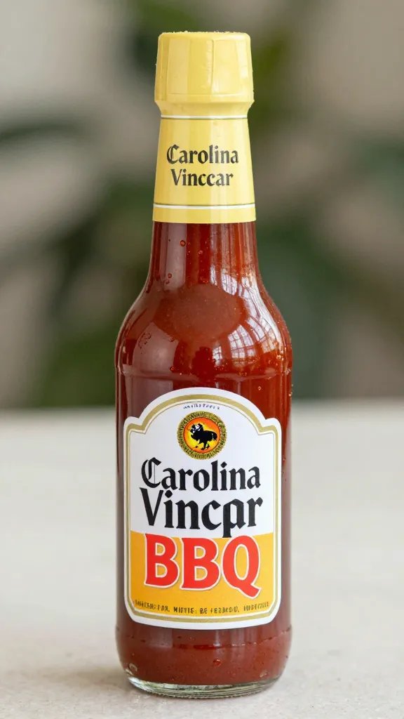 single glass bottle of Carolina vinegar bbq sauce