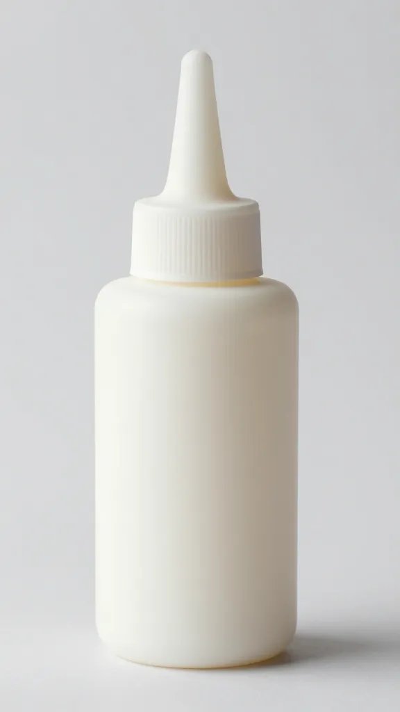 silicone sauce bottle labeled Alabama white, nozzle beaded