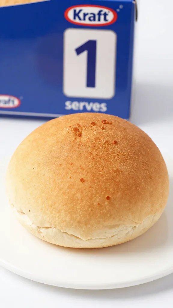single brioche bun labeled “serves 1” on kraft tag