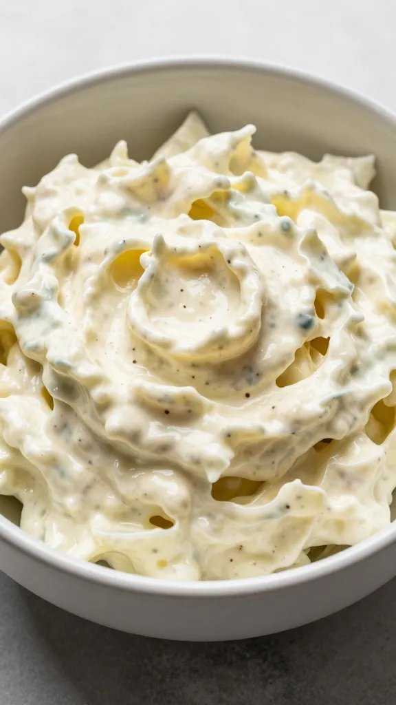 single bowl of creamy coleslaw with black pepper flecks