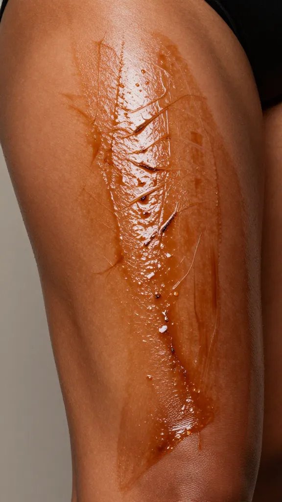 single brushed thigh with caramelized lacquer, grill flare glow