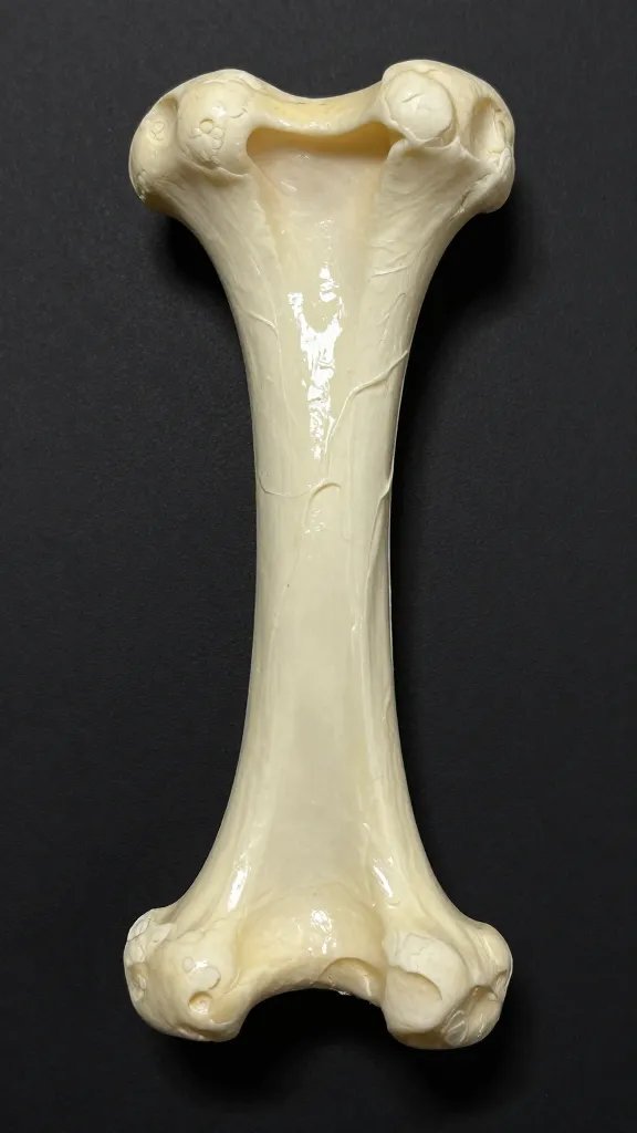 Single rib bone pull test, bark intact, glossy