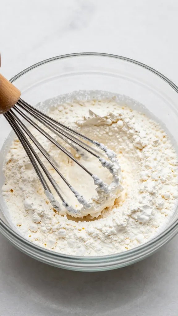 whisk stirring cornstarch slurry in small glass bowl
