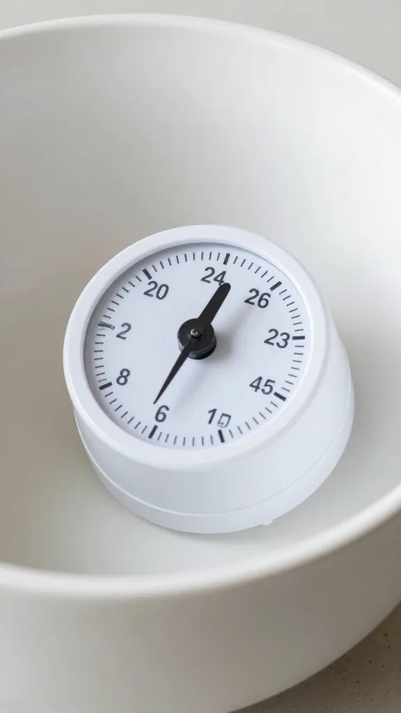 kitchen timer set to 24 hours beside rub bowl, closeup