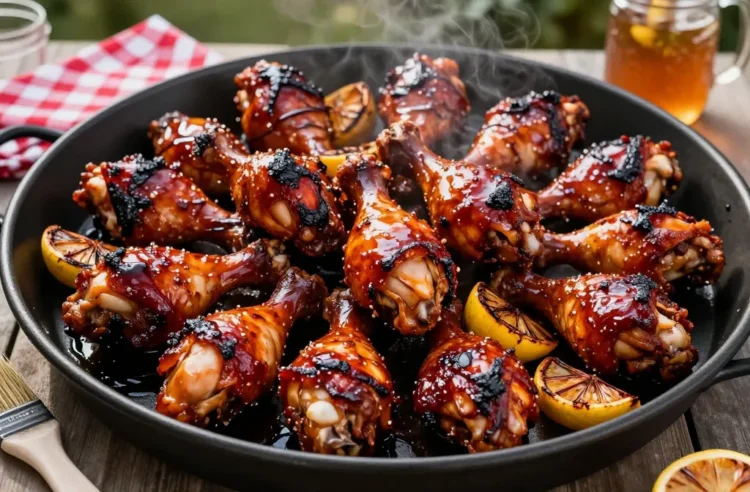 Party Favorite Sticky Bbq Glaze for Chicken Drumsticks — Crowd Party Size