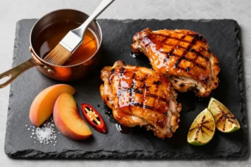 Peach and Habanero Glaze for Grilled Chicken Thighs That Shine