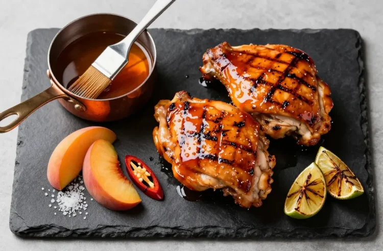 Peach and Habanero Glaze for Grilled Chicken Thighs That Shine