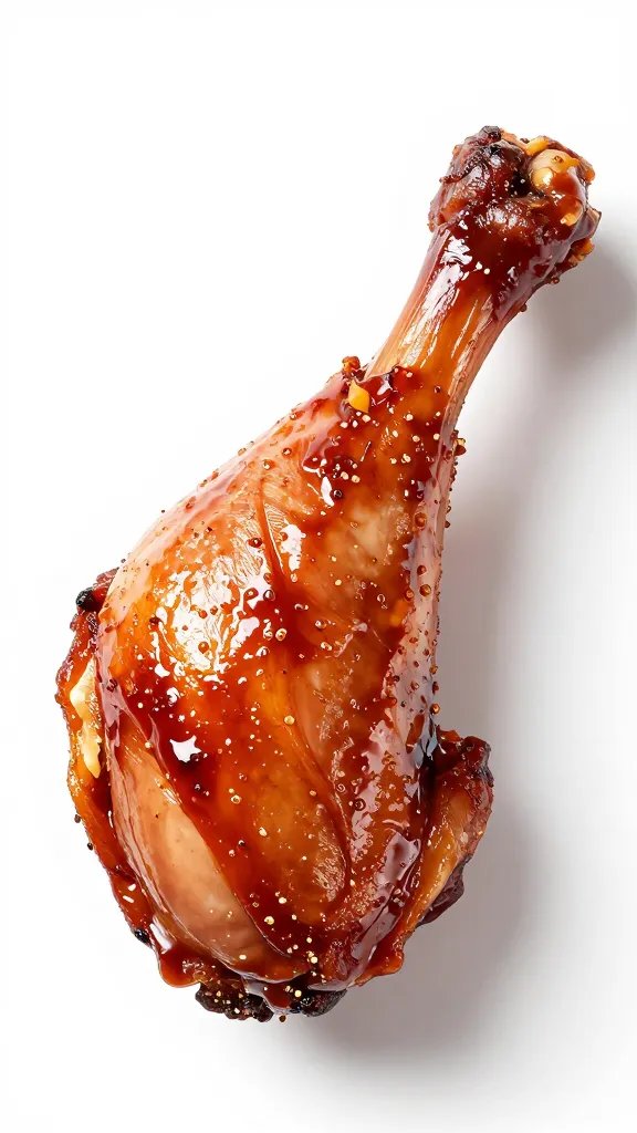 Smoked turkey leg brushed with sweet heat bbq