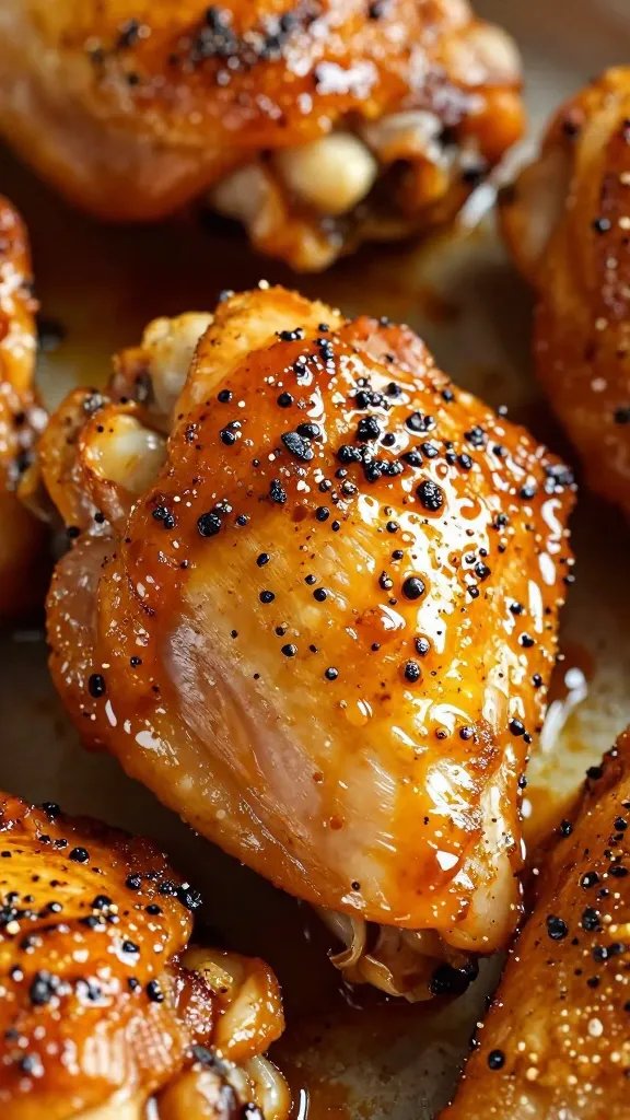 spice-rubbed chicken thigh before saucing, macro texture