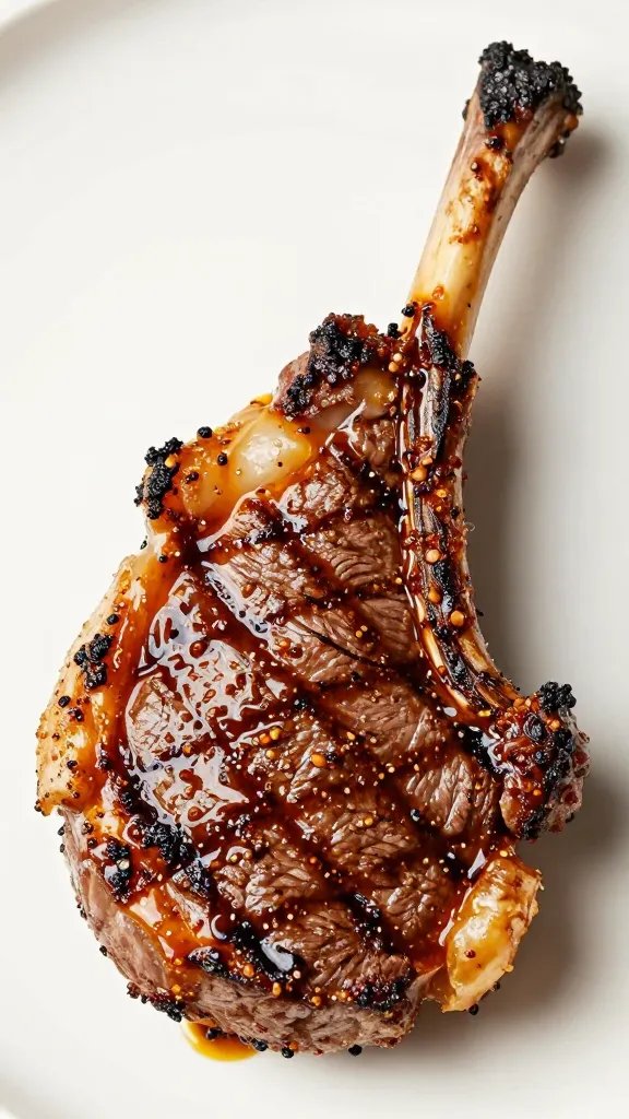 grilled flank steak slice with peri-peri lacquer