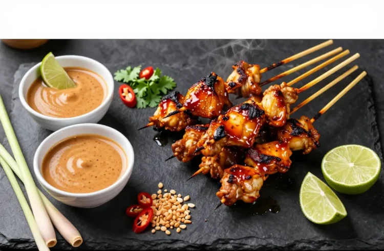 Craveable Indonesian Satay Marinade and Peanut Sauce for Skewers