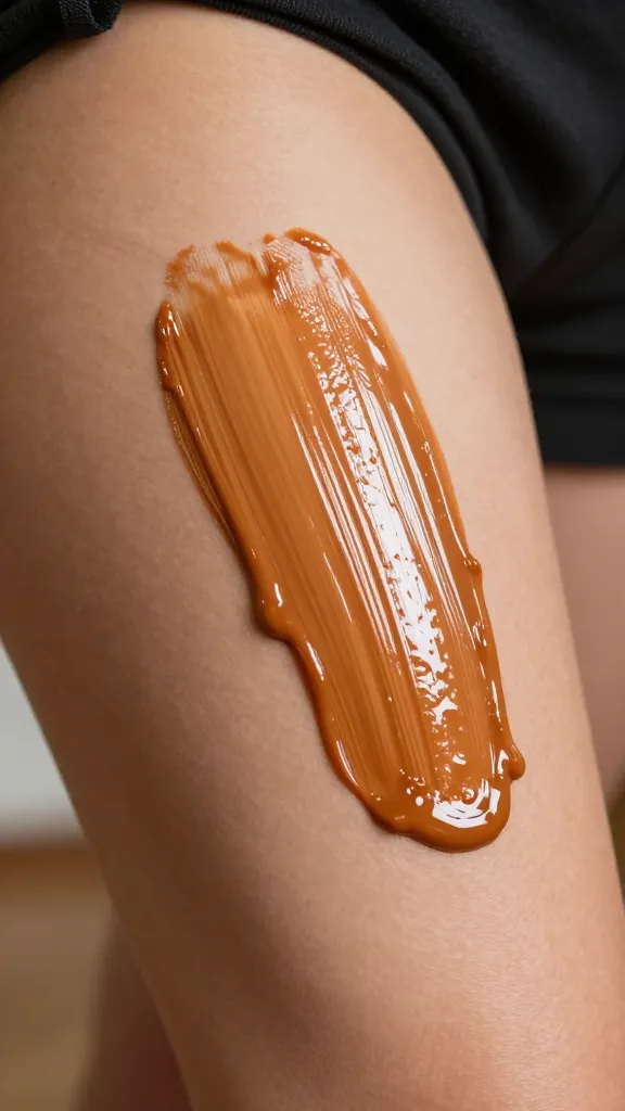 Finishing glaze brushed on thigh, sauce sheen, closeup