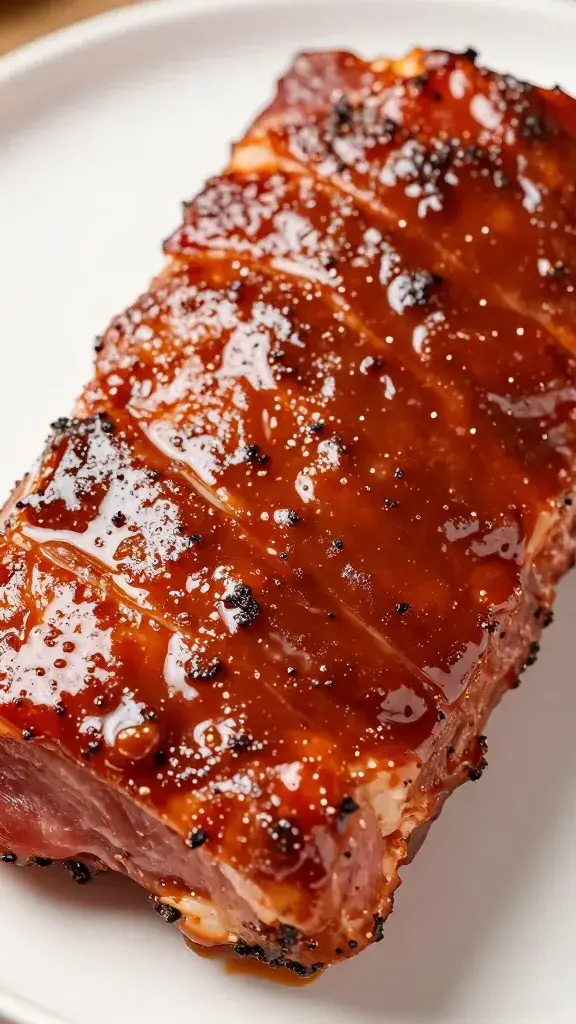 scored raw pork shoulder coated in jerk paste, closeup