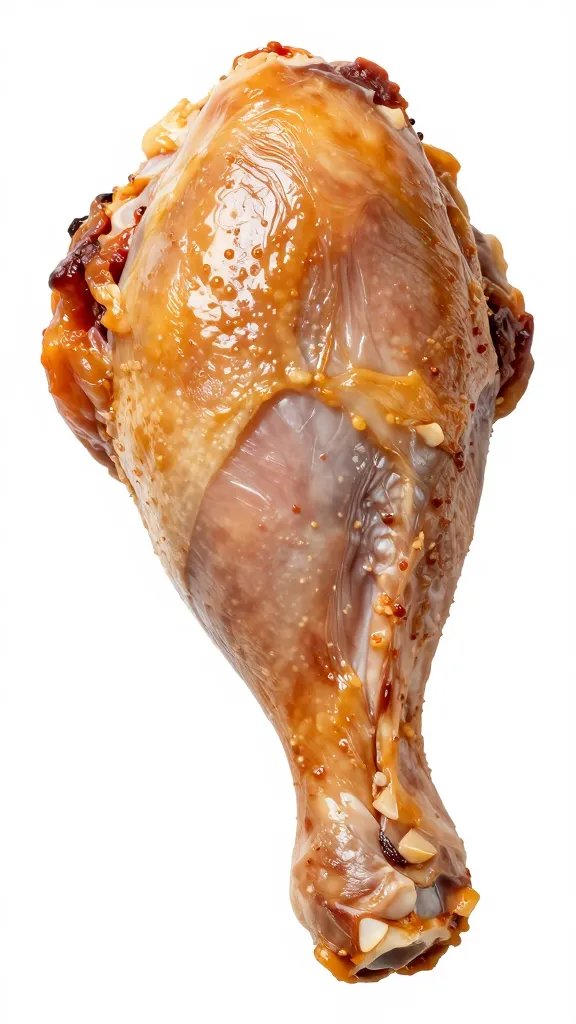 closeup of turkey drumstick with applewood sheen