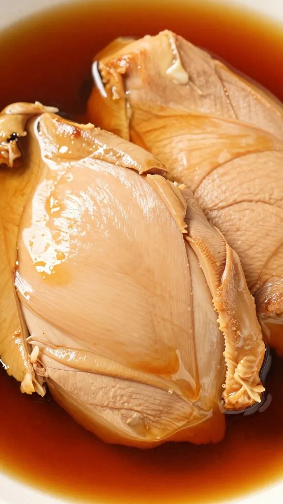 closeup of turkey cutlet in cola enzyme marinade