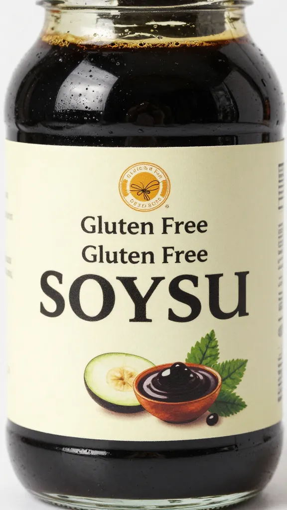 closeup jar of gluten-free soy sauce substitute