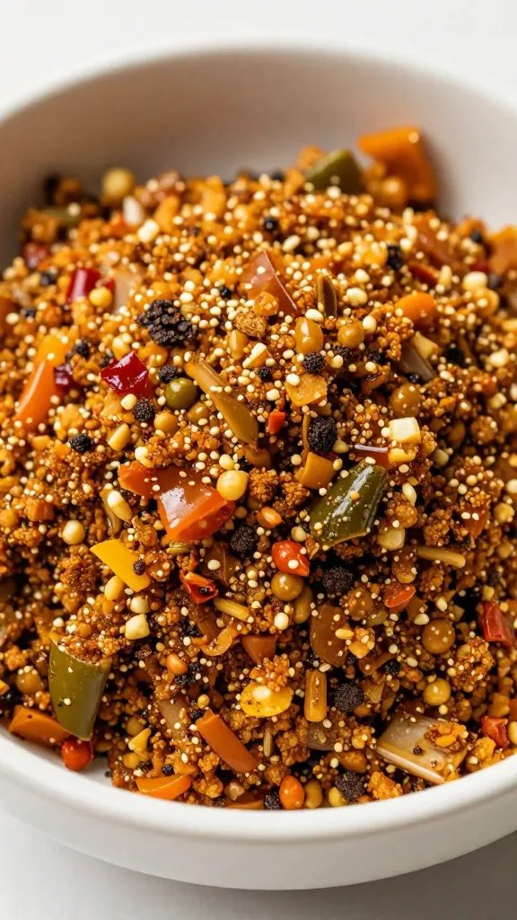 Bowl of paprika-heavy rib rub with visible coarse spices