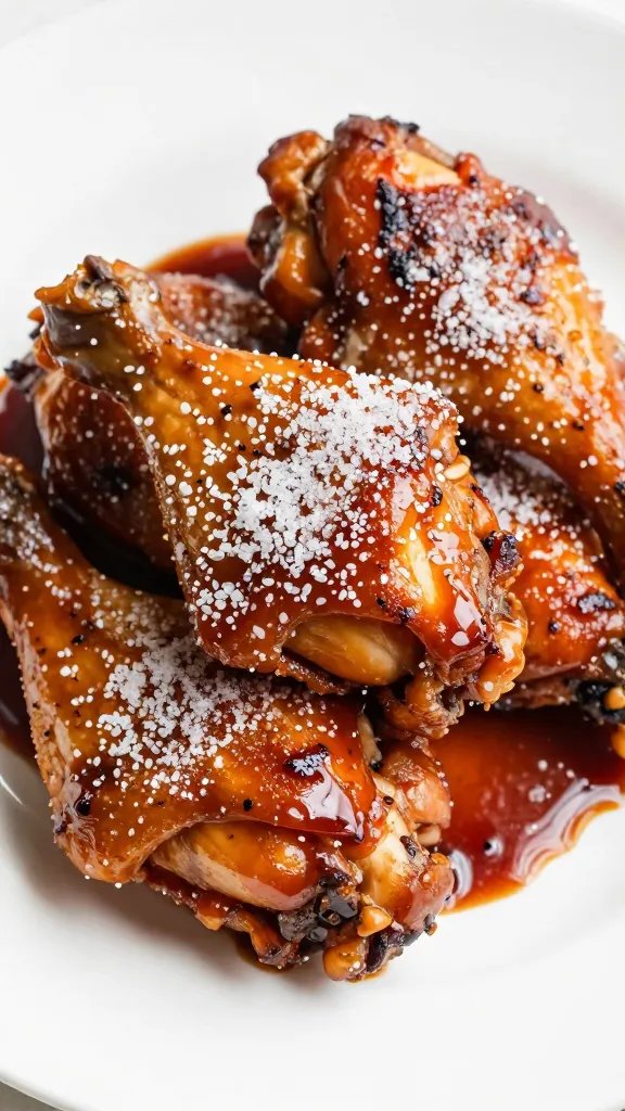 Smoked chicken thigh lacquered with sugar-free KC sauce