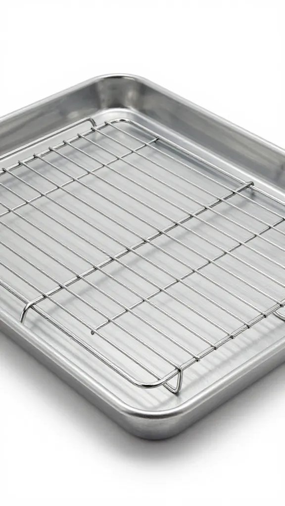 Single glazed baby back rack on metal sheet pan