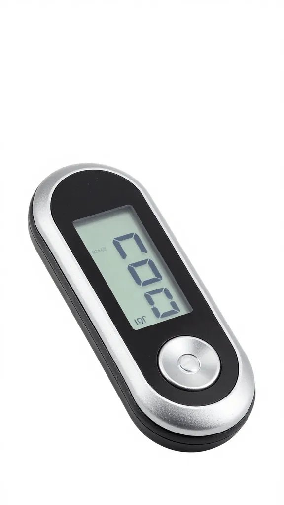 digital meat thermometer in brisket point, temperature display