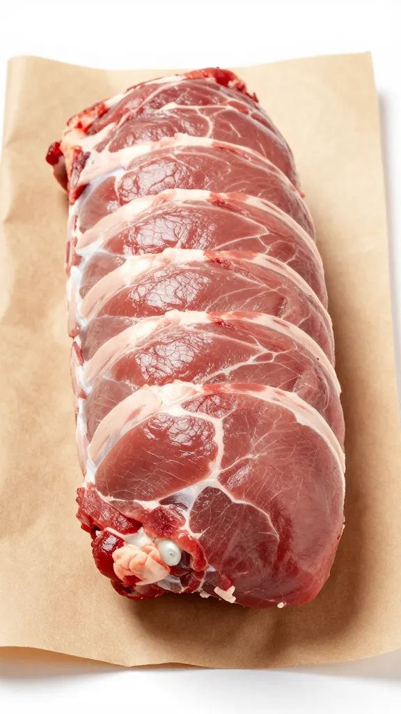 boneless pork shoulder roast on butcher paper