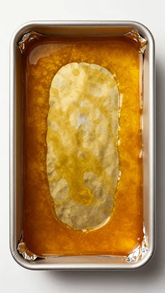 single half-sheet pan lined with foil, sauce reduction glaze