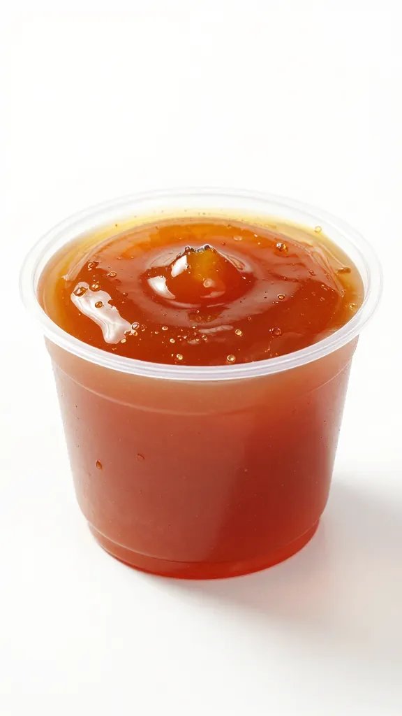 Portion cup filled with mild honey ketchup blend