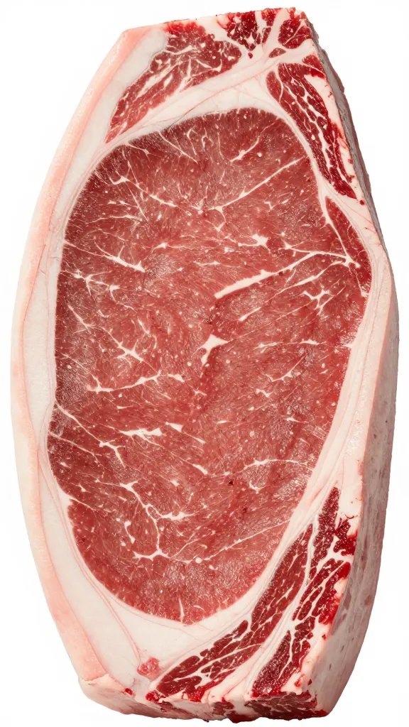 Raw brisket flat with even rub coverage, closeup