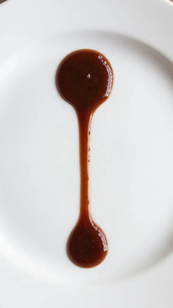 solo drip trail of smoky chipotle sauce on white plate