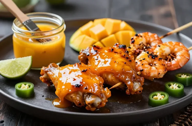 Irresistible Mango Habanero Bbq Sauce for Chicken and Shrimp