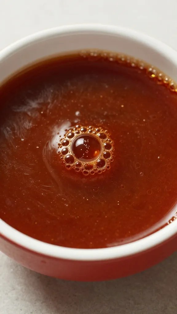 small bowl of Coca-Cola BBQ sauce with visible bubbles