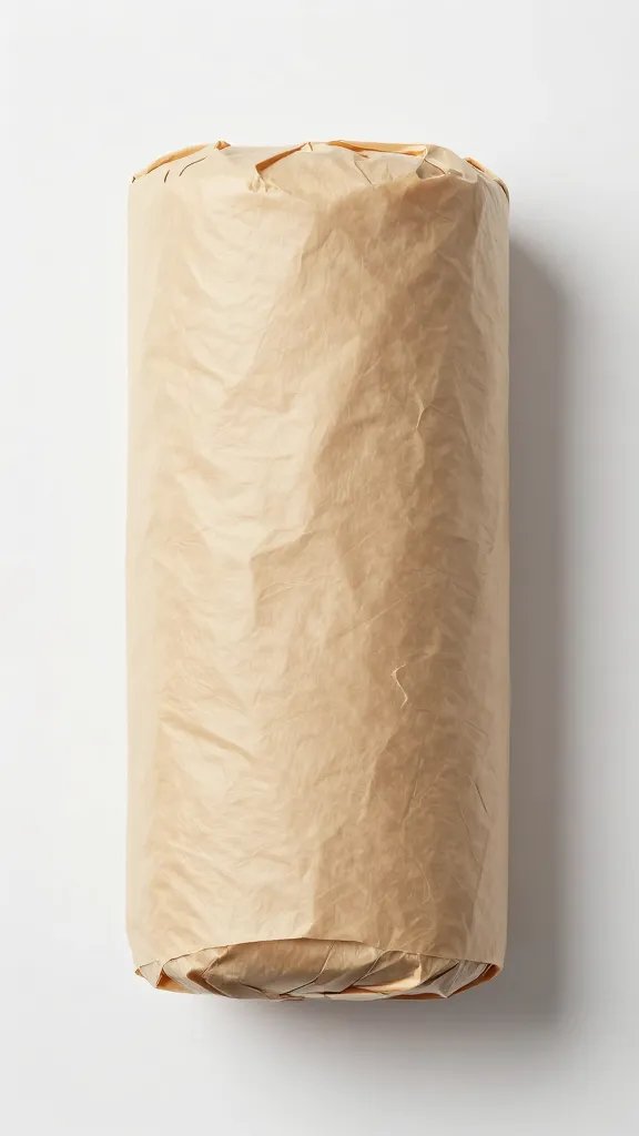 Single rib wrapped in butcher paper corner