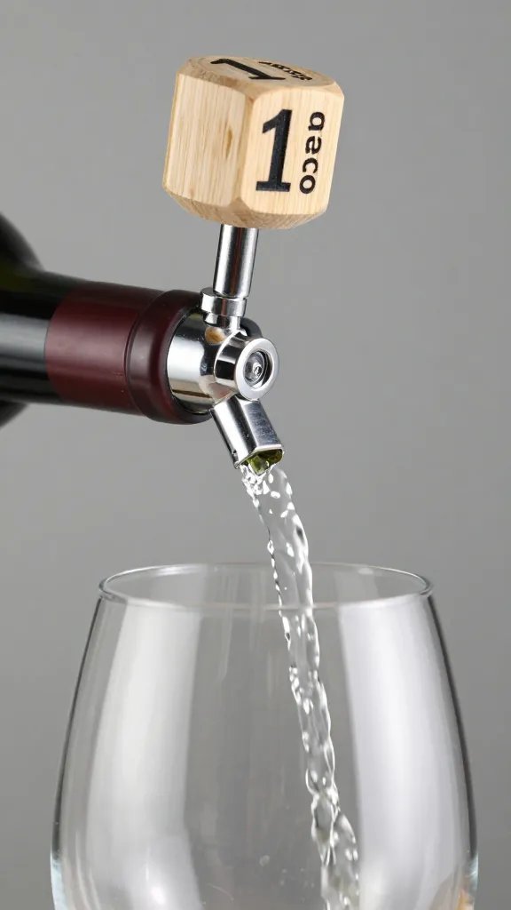 boxed wine spout dispensing into one glass, closeup