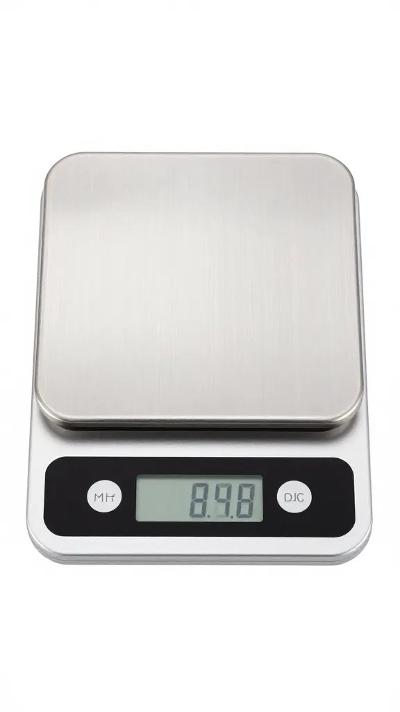digital kitchen scale displaying