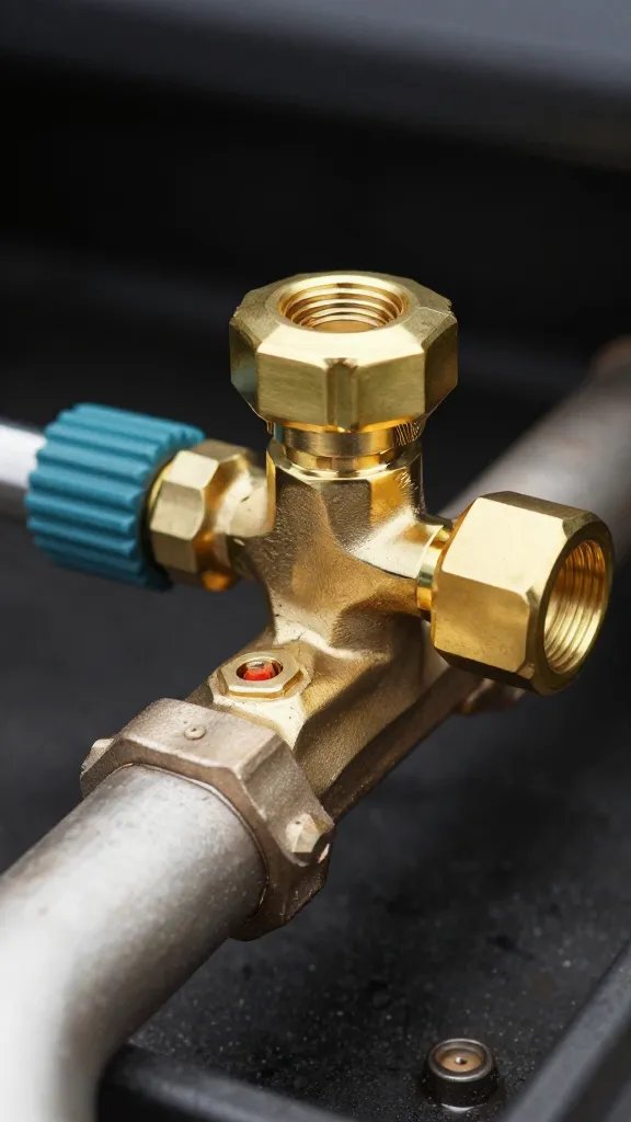 brass propane regulator connection to grill manifold