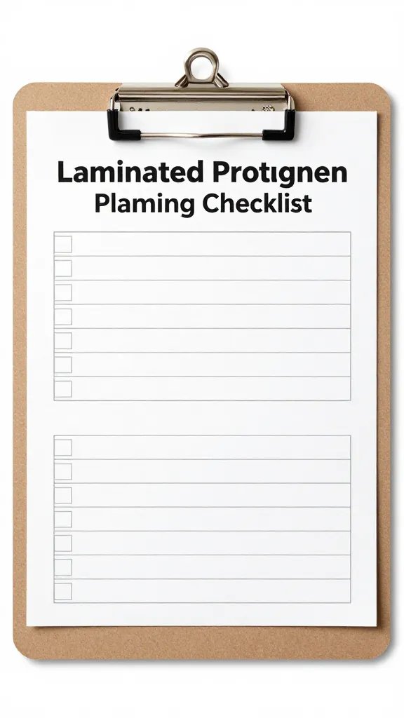 laminated propane planning checklist on clipboard