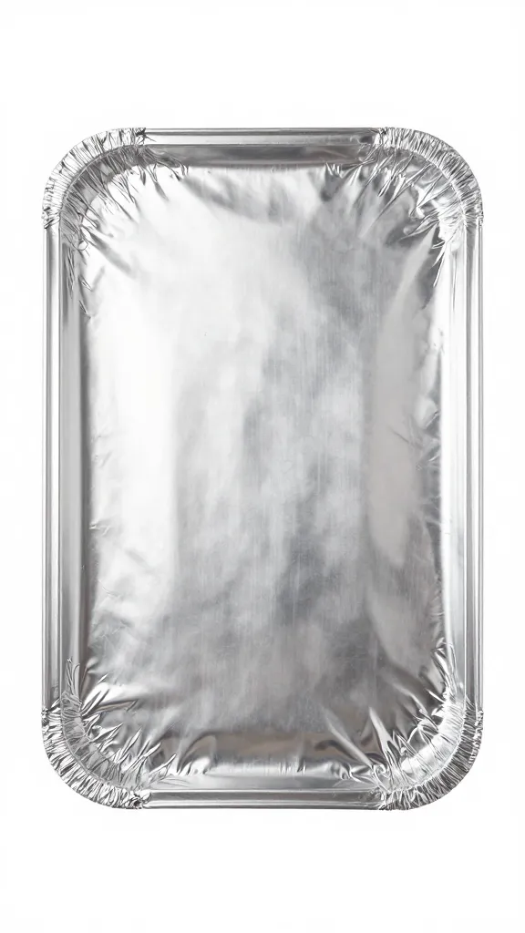 aluminum foil tightly covering one hotel pan, edge crimped