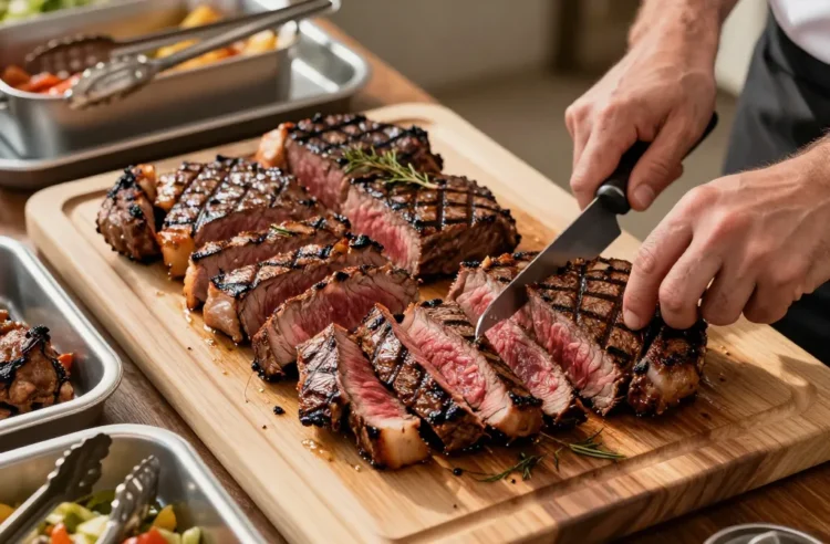 Party-Proof How Much Grilled Steak for 50 People — Bulk Slicing Technique