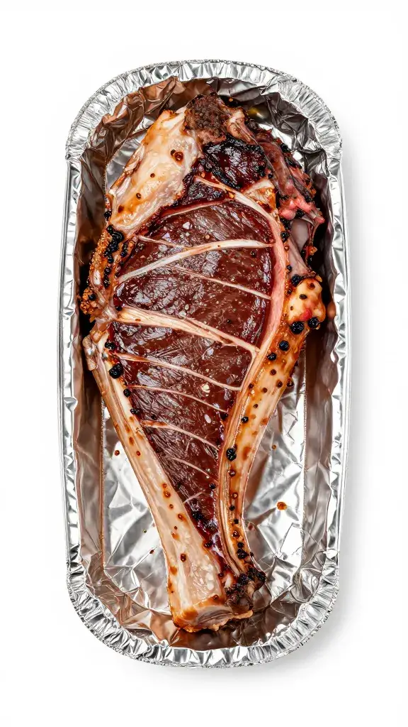 Resting whole tri-tip tented with foil