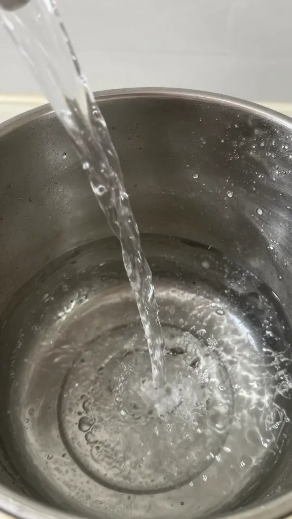 hot water being poured into cooler interior