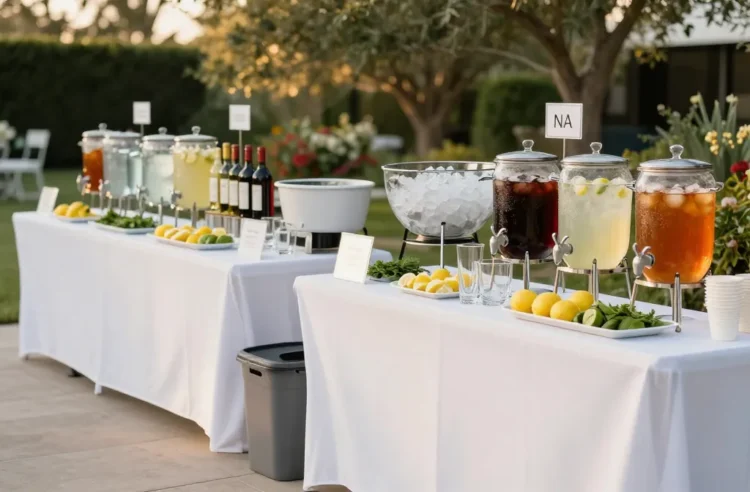 How to Set Up a Drink Station for 100 People Like a Pro