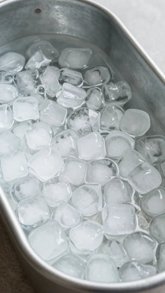 closeup of galvanized beverage tub filled with ice