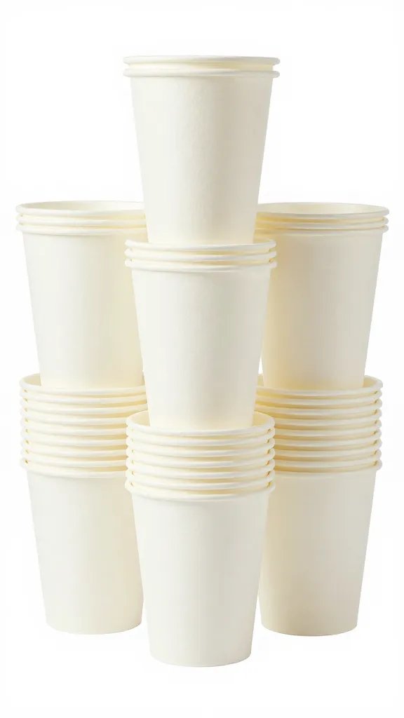 stack of 9oz compostable cold cups