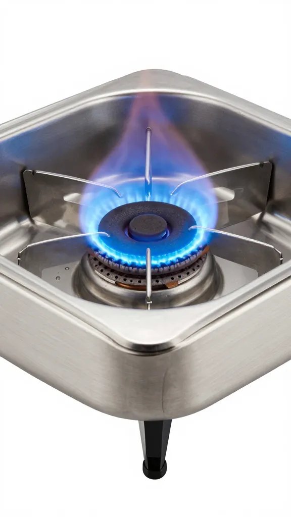 chafing dish with blue gel fuel burning
